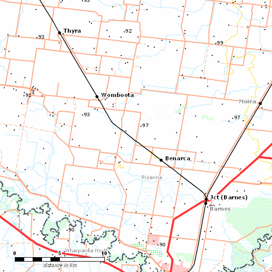 Balranald Line line map