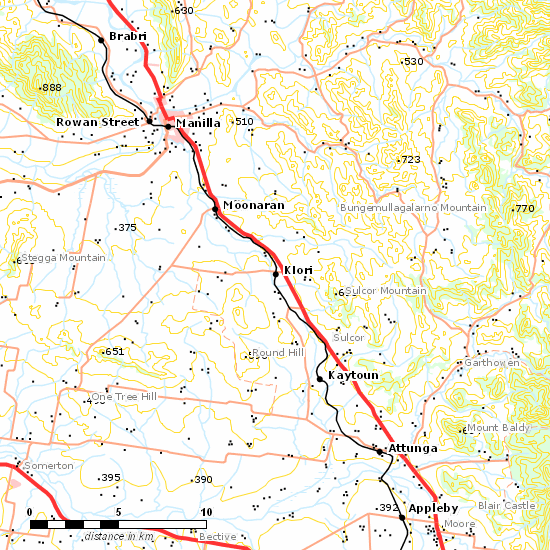 Barraba Branch line map