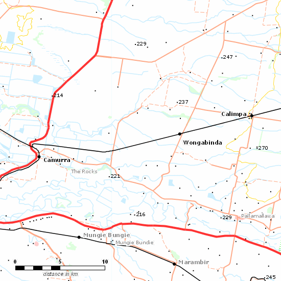 Boggabilla Branch line map