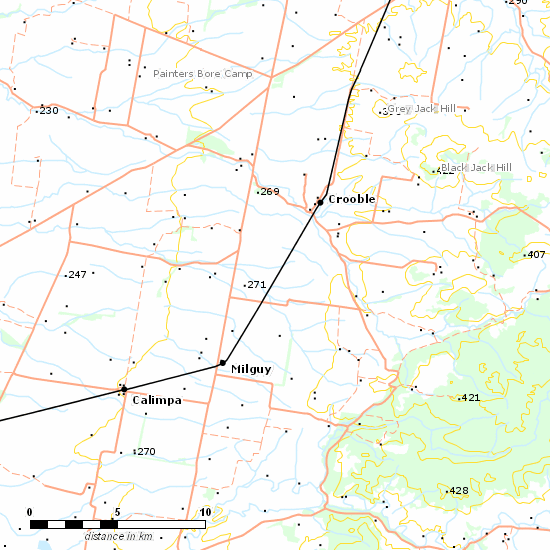 Boggabilla Branch line map