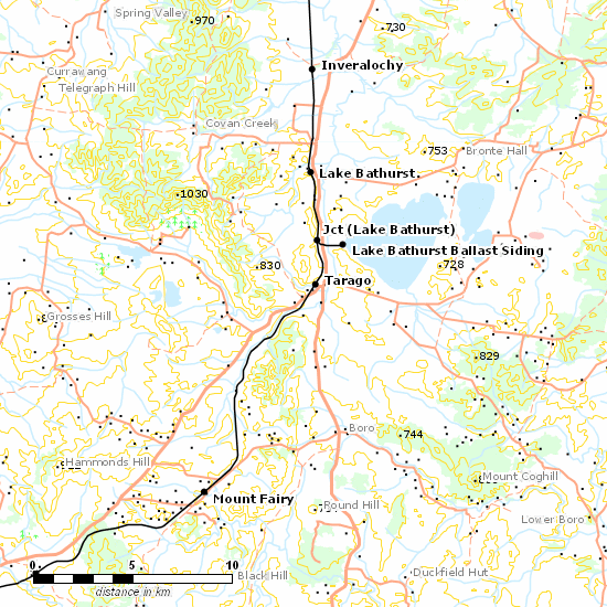 Bombala Line line map