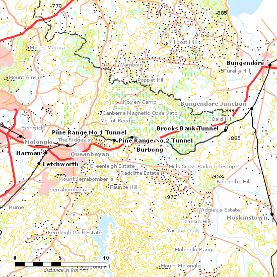 Bombala Line line map