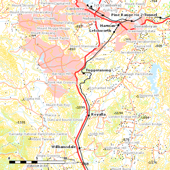 Bombala Line line map