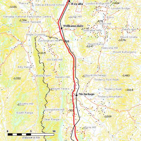 Bombala Line line map