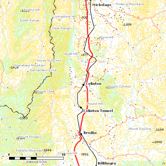 Bombala Line line map