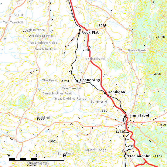 Bombala Line line map