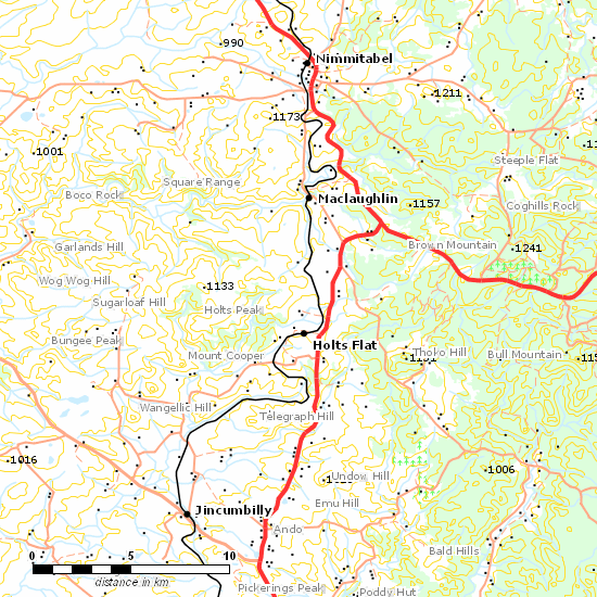 Bombala Line line map