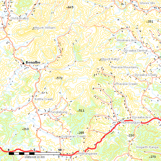 Casino - Bonalbo Line line map