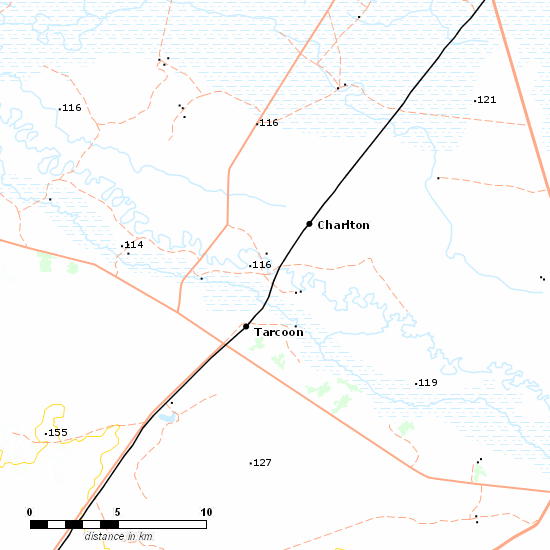 Brewarrina Branch line map