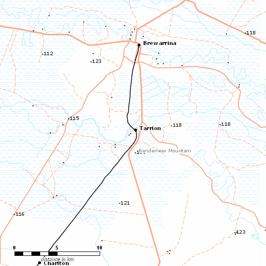 Brewarrina Branch line map