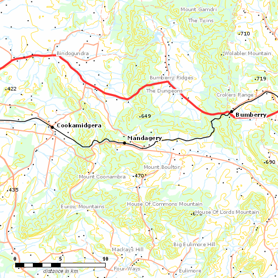 Broken Hill Line line map