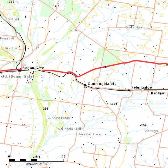 Broken Hill Line line map