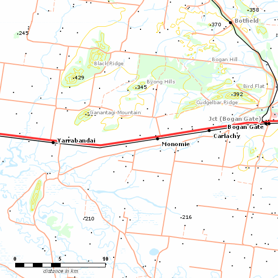 Broken Hill Line line map