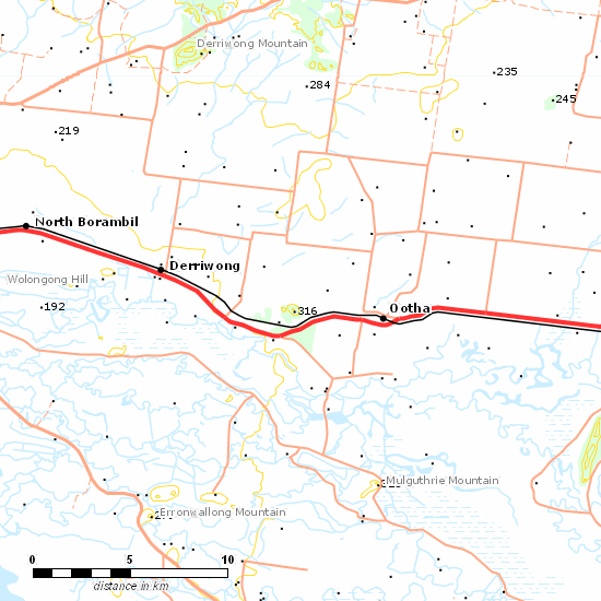 Broken Hill Line line map