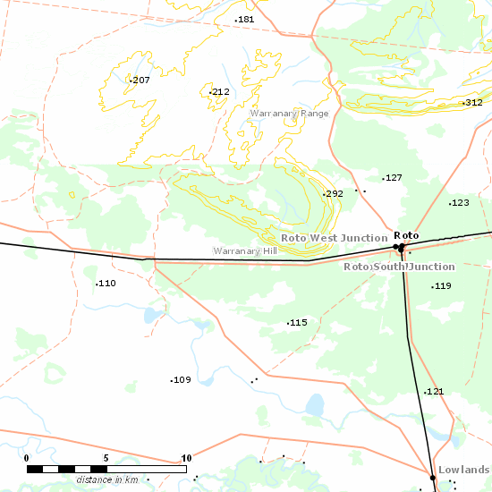 Broken Hill Line line map