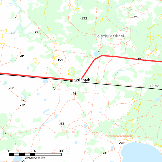 Broken Hill Line line map