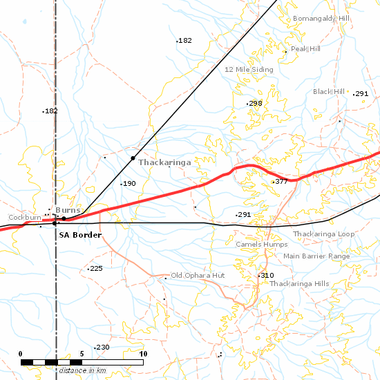 Broken Hill Line line map