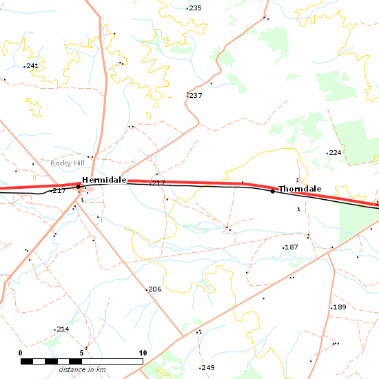 Cobar Branch line map