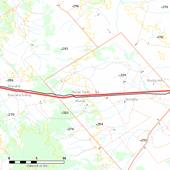 Cobar Branch line map