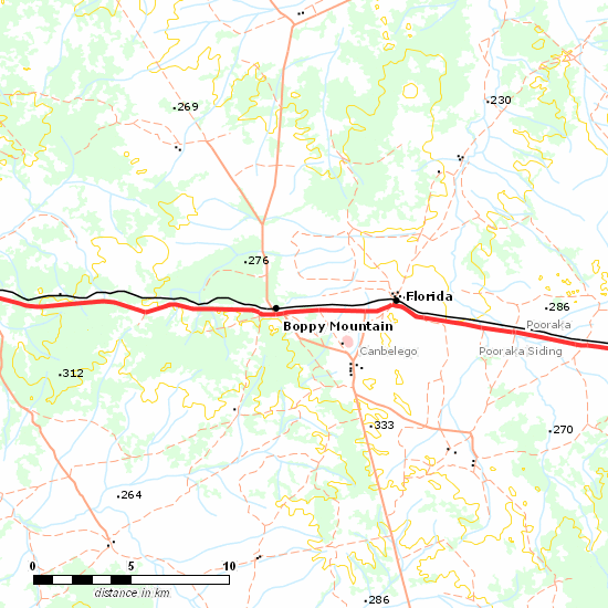 Cobar Branch line map