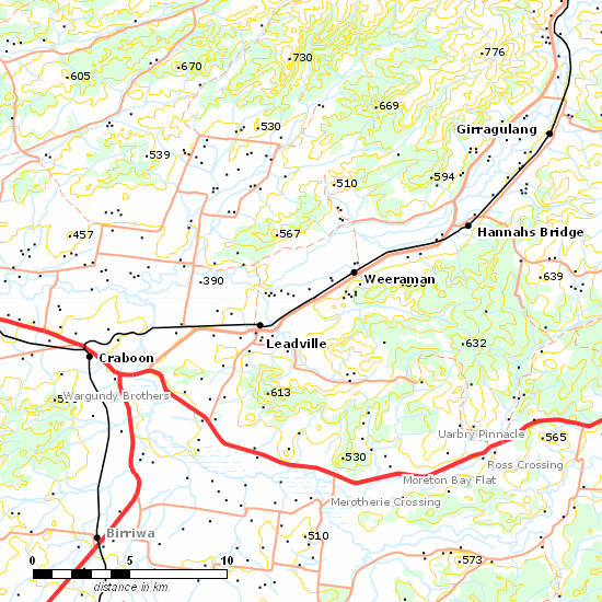 Coolah Branch line map