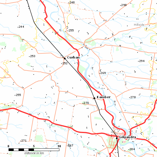 Coonamble Branch line map