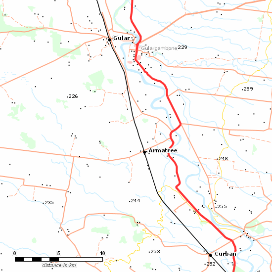 Coonamble Branch line map