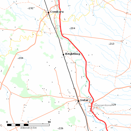 Coonamble Branch line map