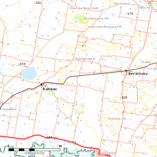 Corowa Branch line map