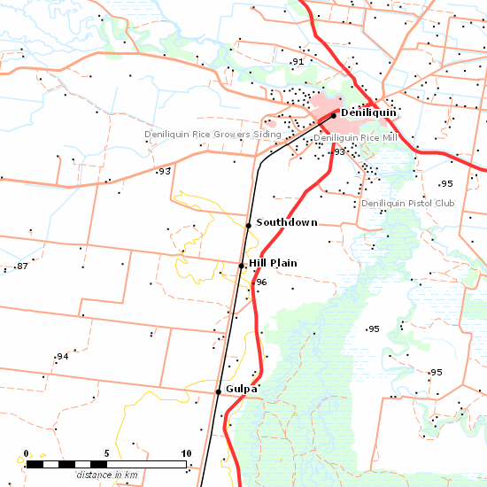 Deniliquin Line line map