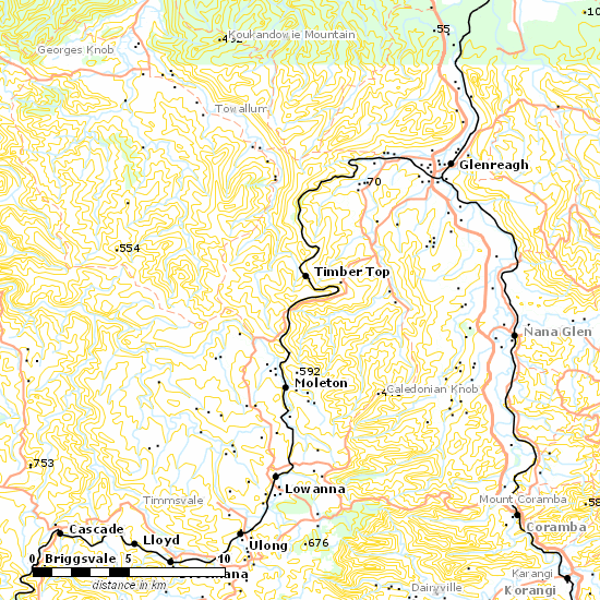 Dorrigo Branch line map