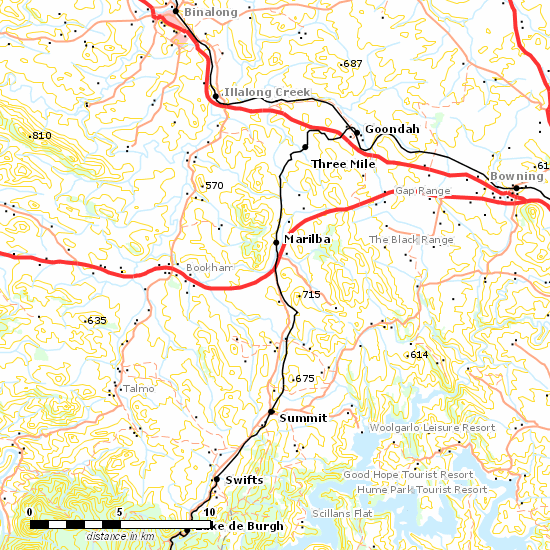 Goondah - Burrinjuck Line line map