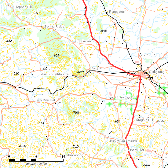 Gulgong - Mary Vale Line line map