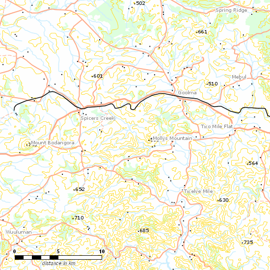 Gulgong - Mary Vale Line line map