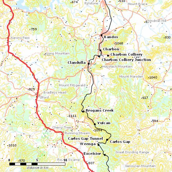 Gwabegar Line line map