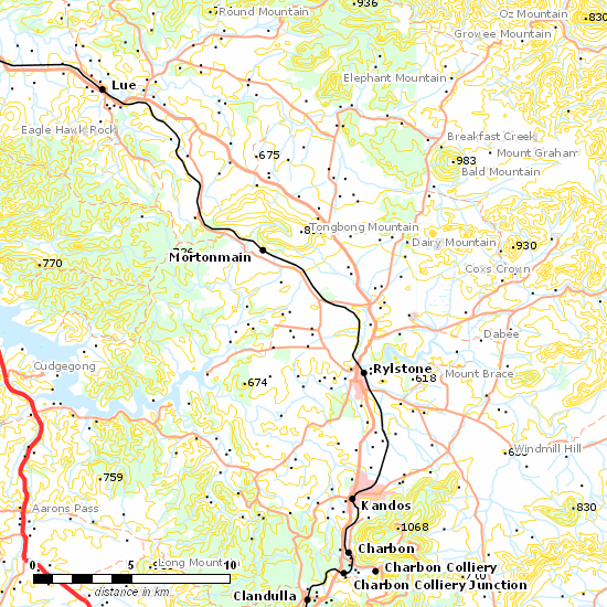 Gwabegar Line line map