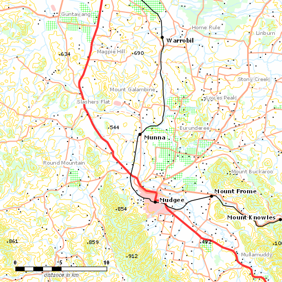 Gwabegar Line line map