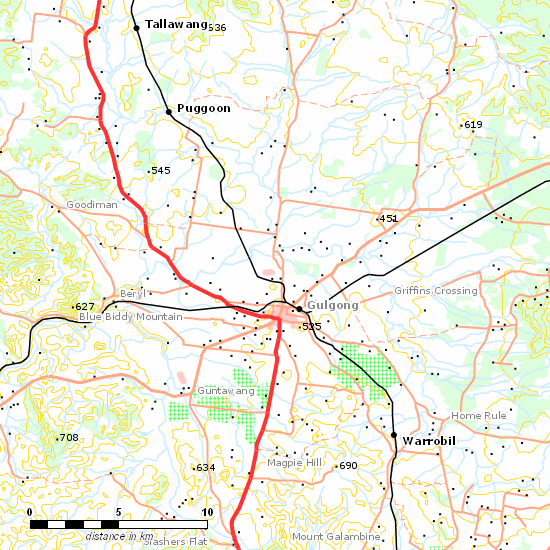 Gwabegar Line line map