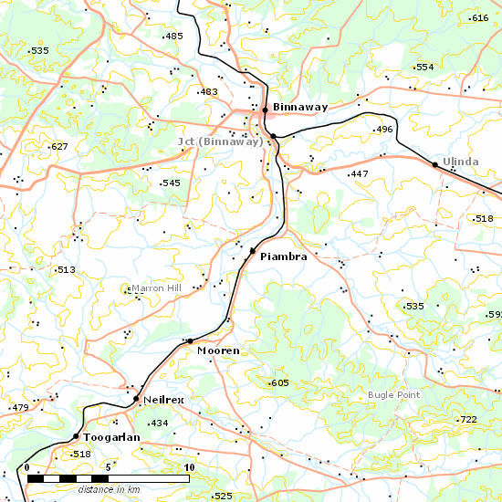 Gwabegar Line line map