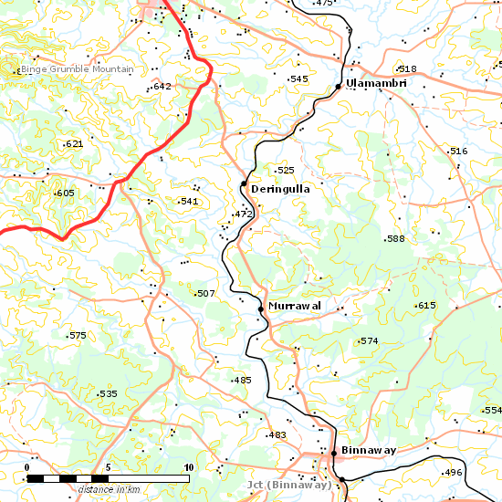 Gwabegar Line line map