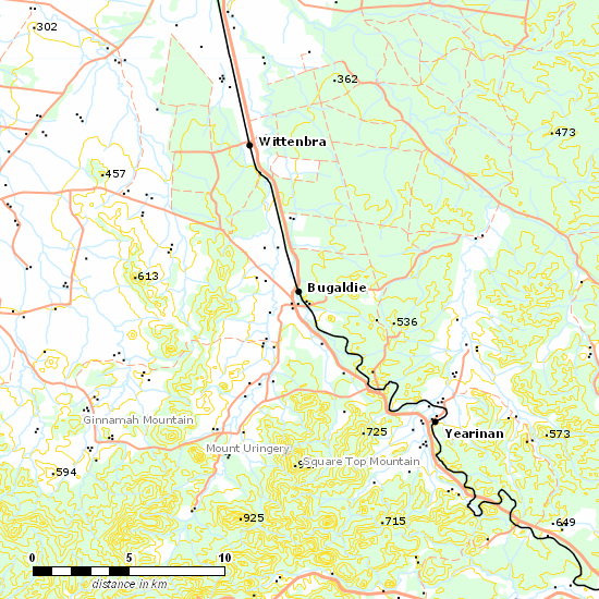 Gwabegar Line line map