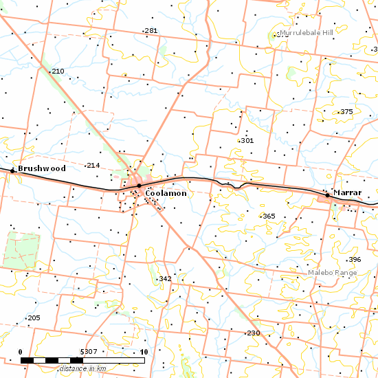 Hay Branch line map