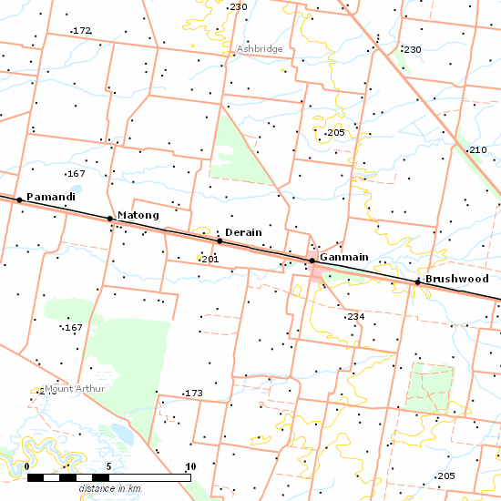 Hay Branch line map