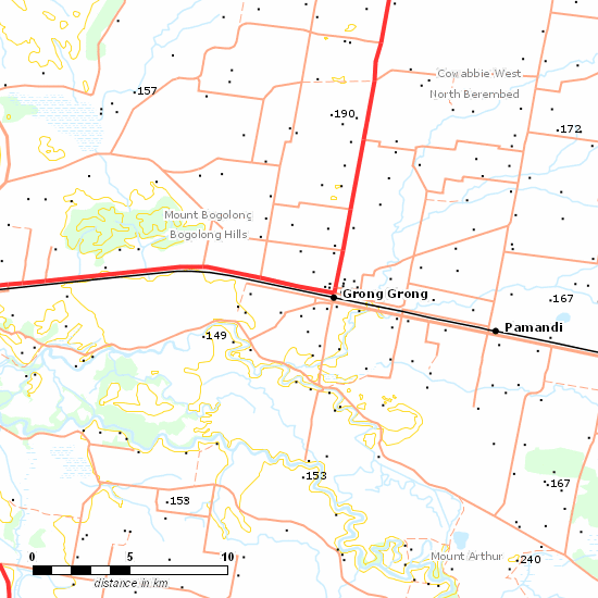 Hay Branch line map