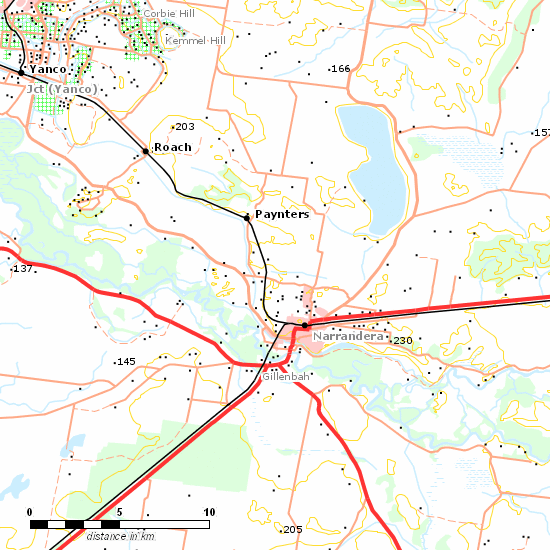 Hay Branch line map