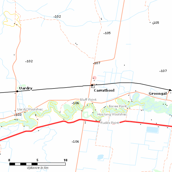 Hay Branch line map