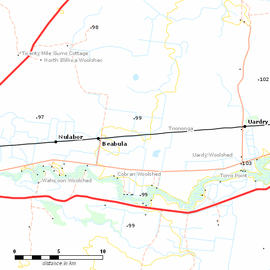 Hay Branch line map