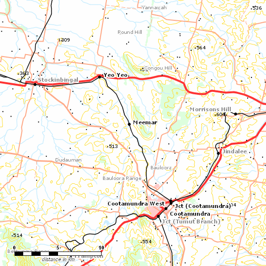 Lake Cargelligo Branch line map