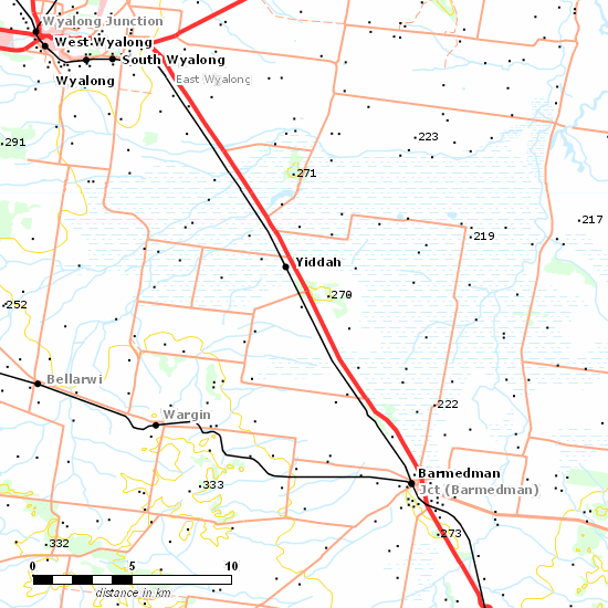 Lake Cargelligo Branch line map