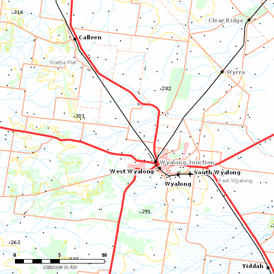 Lake Cargelligo Branch line map